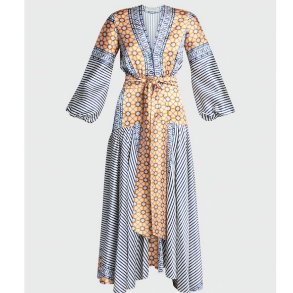 Silvia Tcherassi Mixed Print Silk Dress - Picture 2 of 10